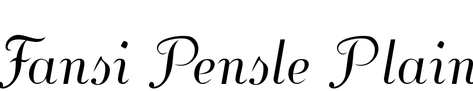 Fansi Pensle Plain Yazı tipi ücretsiz indir